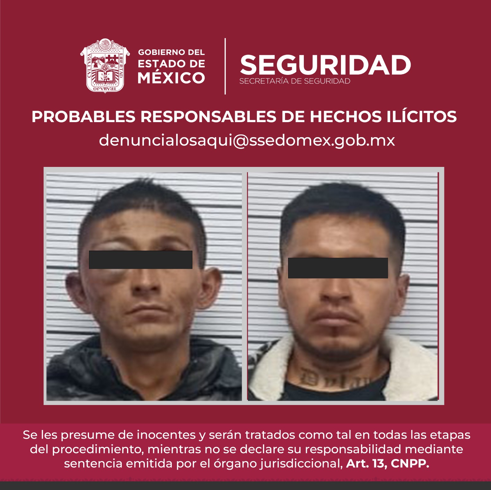 Detienen a dos hombres por su posible participación en robo con violencia