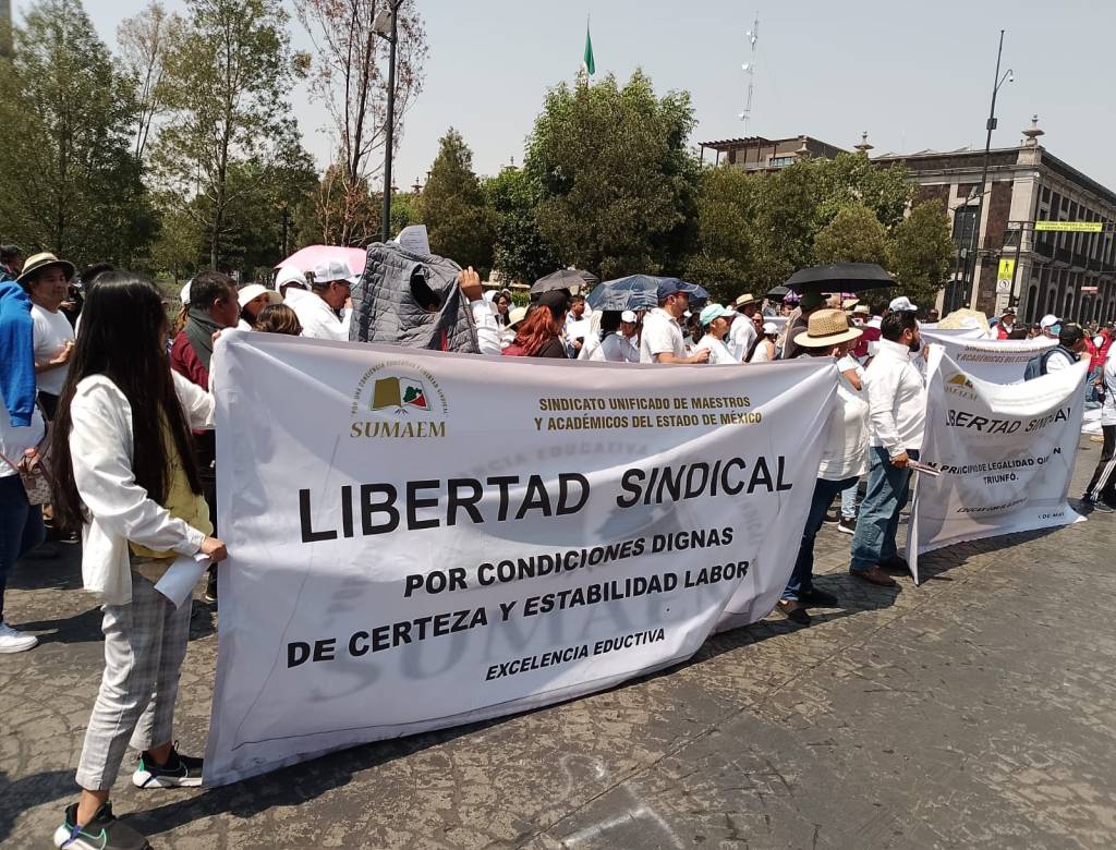 Por «Día Internacional del Trabajo se movilizaron sindicatos independientes y los afines al PRI se concentran en sus&nbsp;sedes