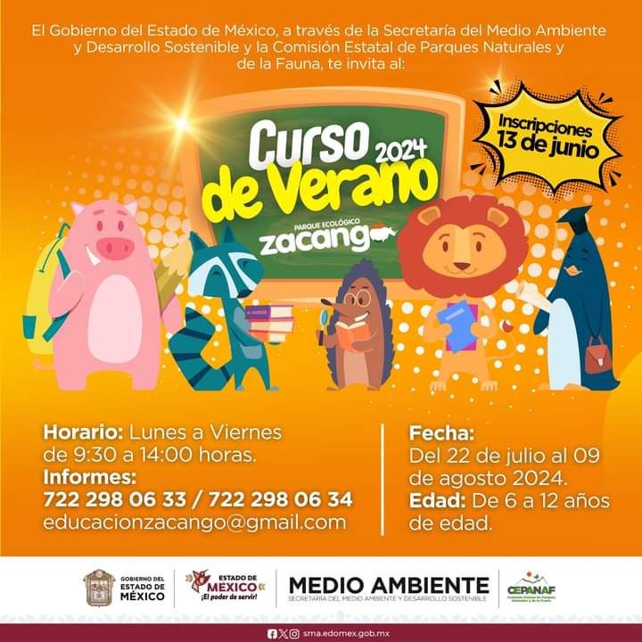 Listo Curso de Verano en Parque Ecológico Zacango ubicado en municipio de Calimaya