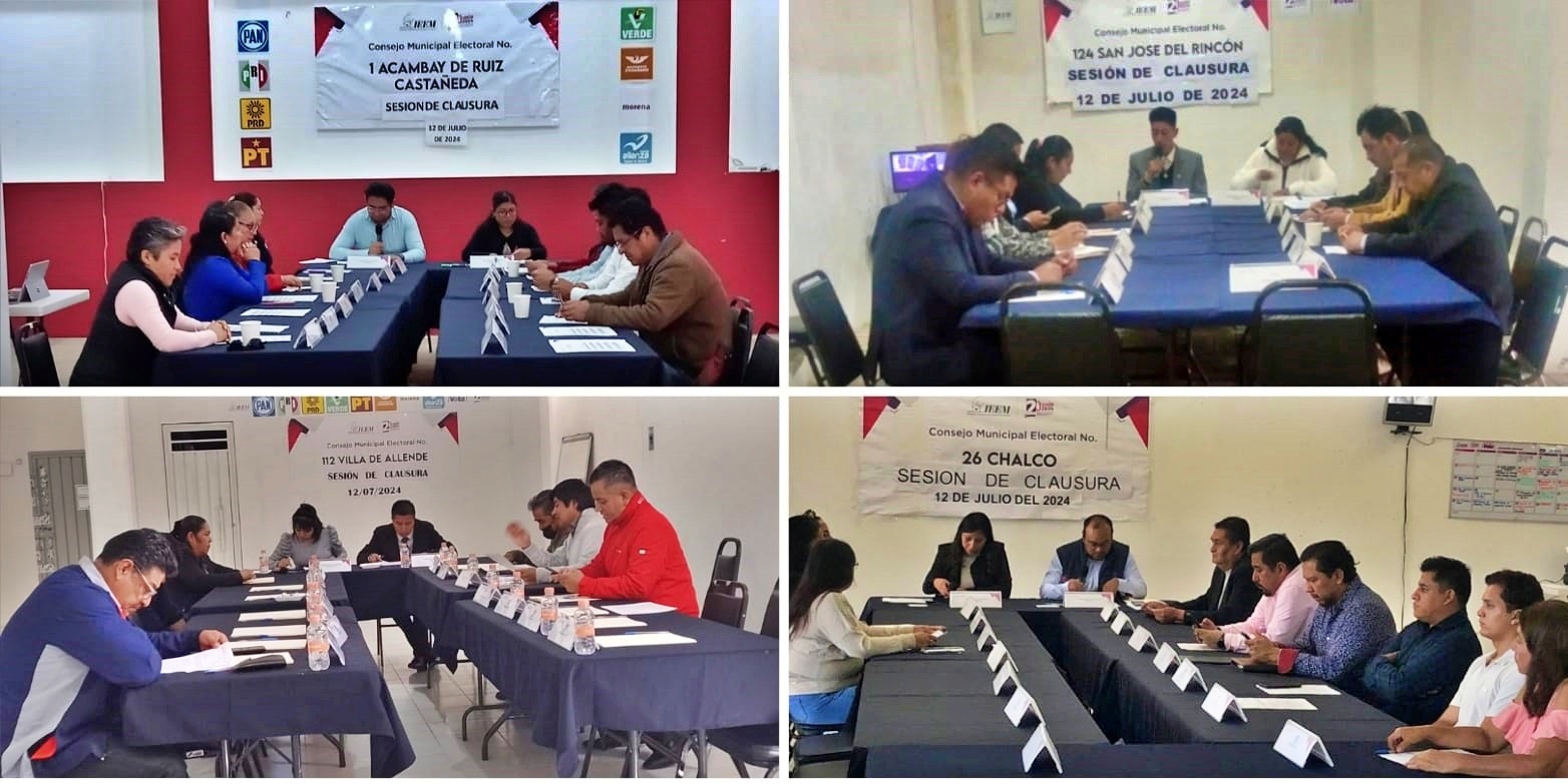 Juntas Municipales de IEEM concluyeron operaciones