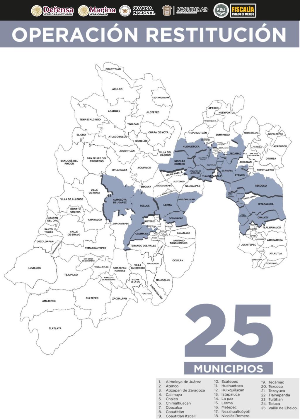 Activan operativo “Restitución” en 25 municipios del Edomex; aseguran inmuebles con denuncia por&nbsp;despojo