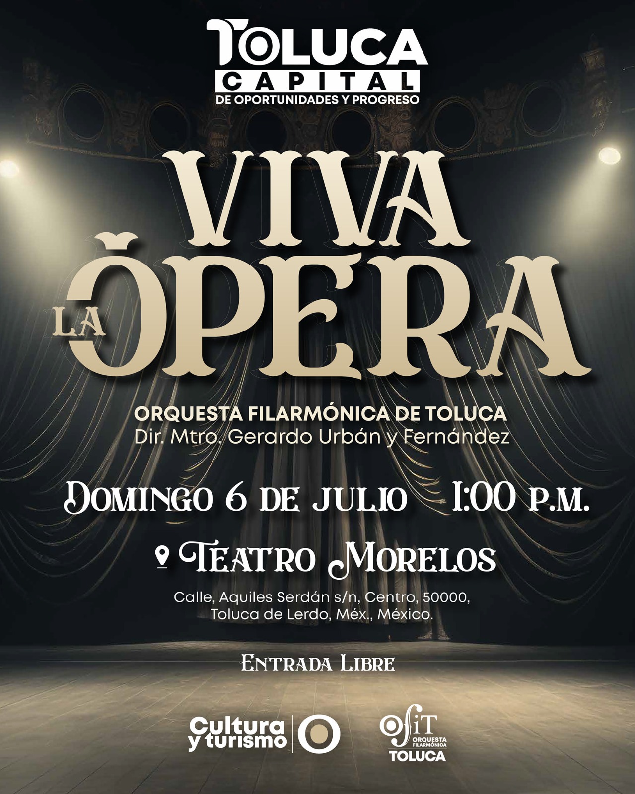 Acceso libre a Teatro Morelos para disfrutar de la mejor Opera: OFiT