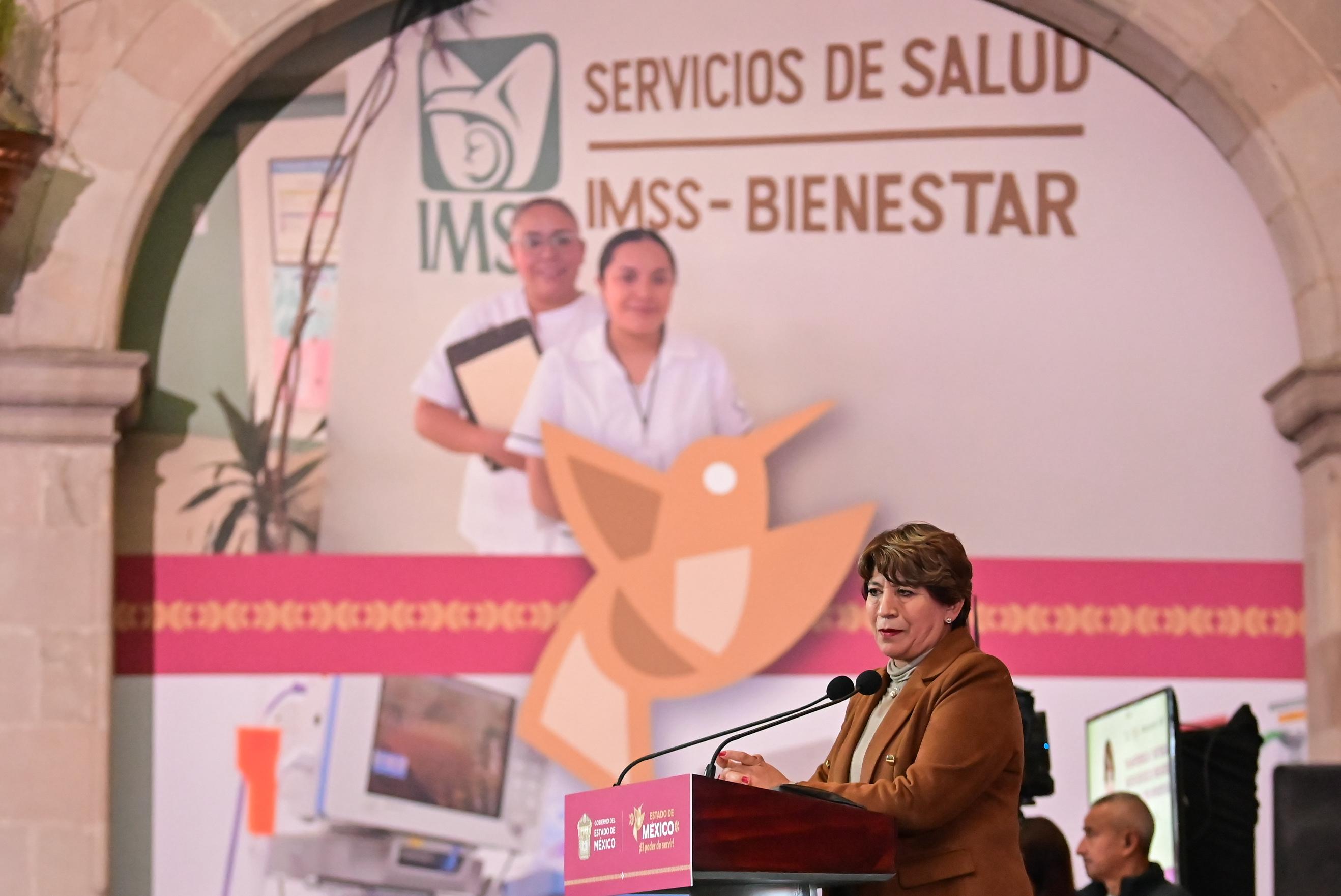 Gobernadora Delfina Gómez integra 20 hospitales del EdoMéx a IMSS-Bienestar